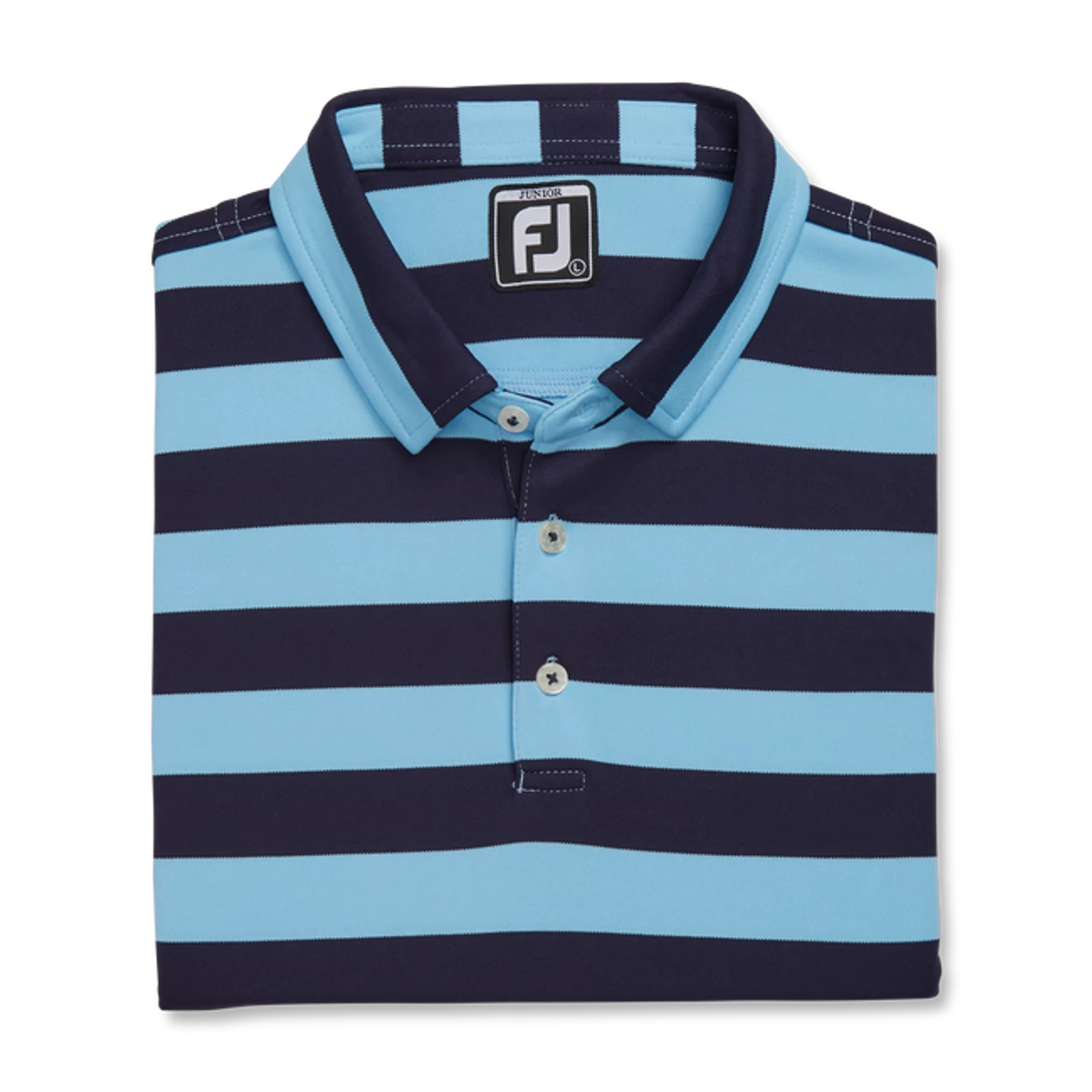FootJoy Golf FootJoy Junior Rugby Stripe Self Collar Polo - Image 2