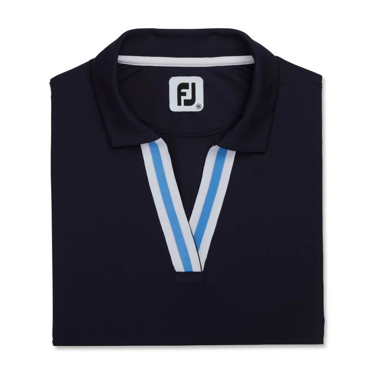 FootJoy Golf FootJoy Womens SS Stripe Ribbon Trim Shirt - Image 2