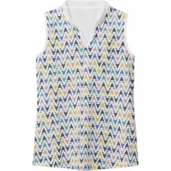 Adidas Golf Adidas Girls Heat.RDY Printed Sleeveless Polo