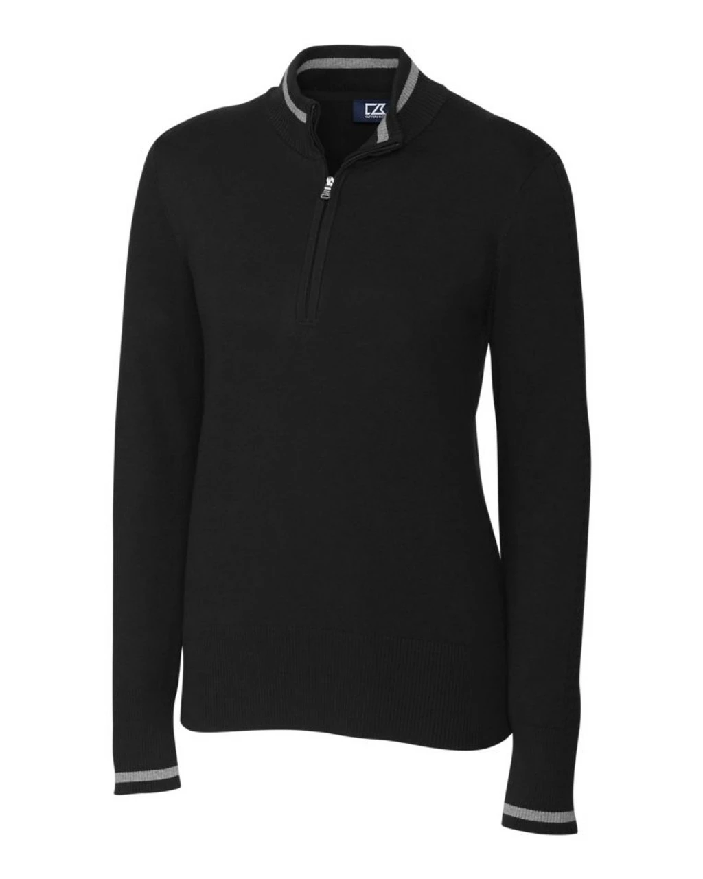 Cutter & Buck Ladies Lakemont Tipped Half Zip - Image 2