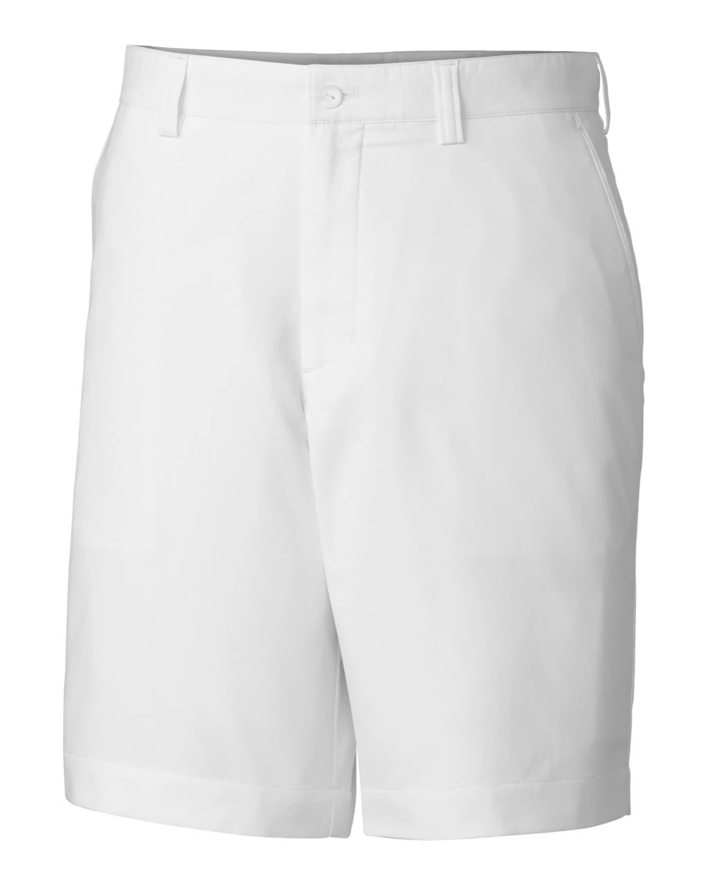 Cutter & Buck DryTec White Bainbridge Flat Front Short - Big & Tall