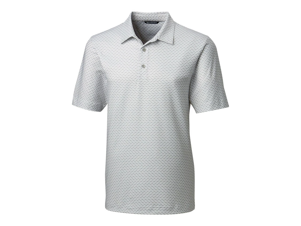 Cutter & Buck Pike Herringbone Print Polo - Image 2