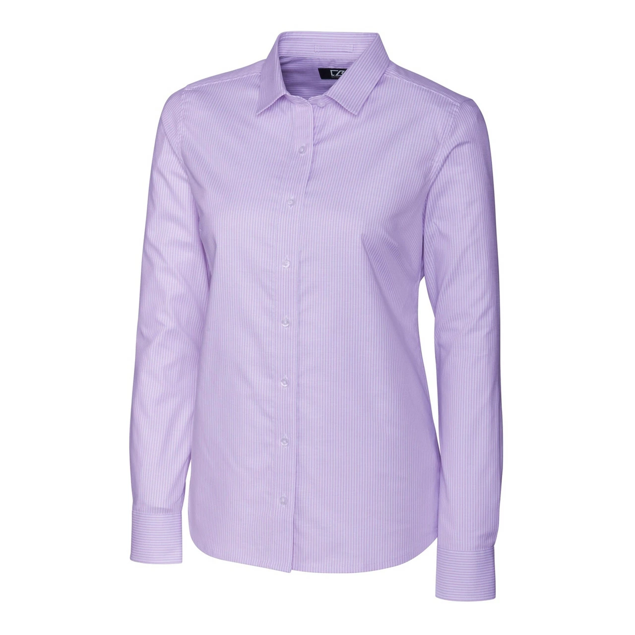 Cutter & Buck Ladies Long Sleeve Stretch Oxford Stripe Shirt - Image 3