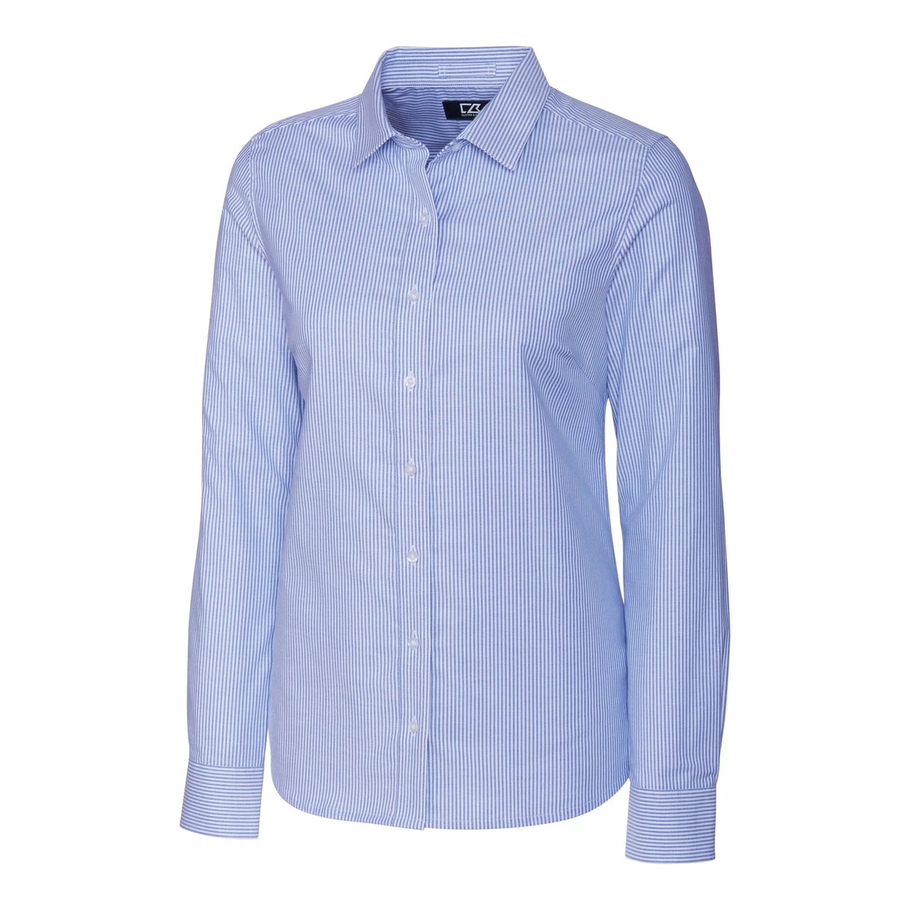 Cutter & Buck Ladies Long Sleeve Stretch Oxford Stripe Shirt - Image 5