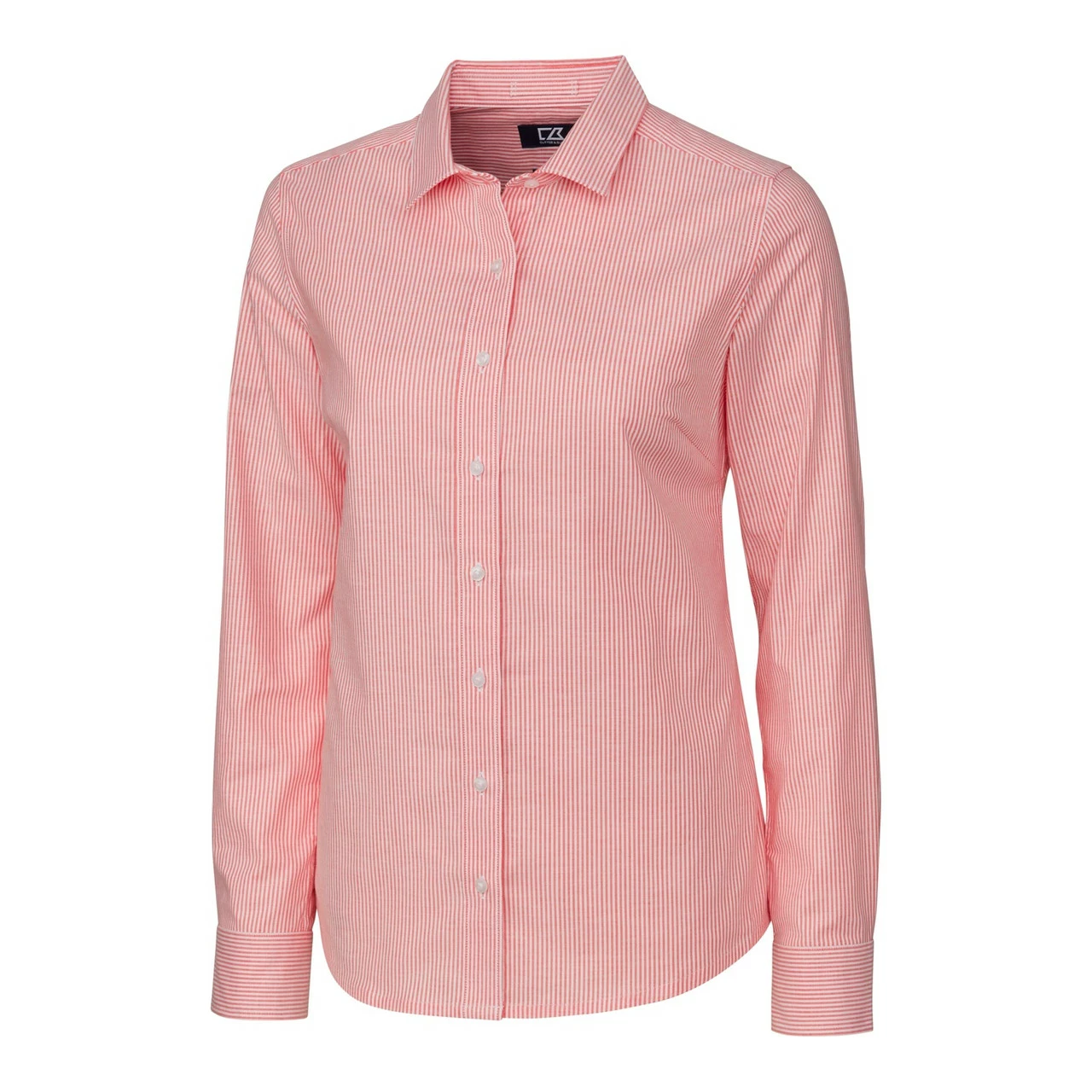 Cutter & Buck Ladies Long Sleeve Stretch Oxford Stripe Shirt - Image 4